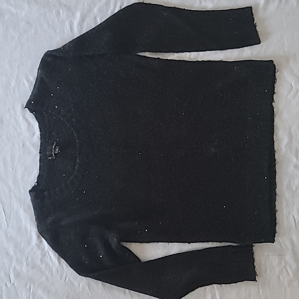 Black sequins sparkly sweater Jeans by Buffalo medium Holiday Christmas Party